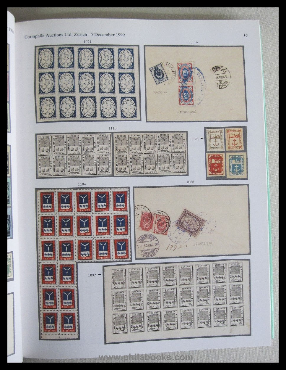 Corinphila, Auktion 120, 1999-12 'Fabergé', Russland, Zemvsto