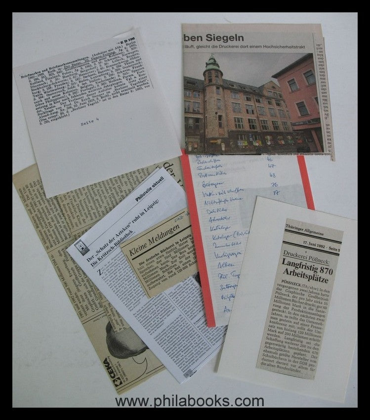 Krötzsch, H., Katalog zur Abteilung Philatelie in der Deutschen Bü ...