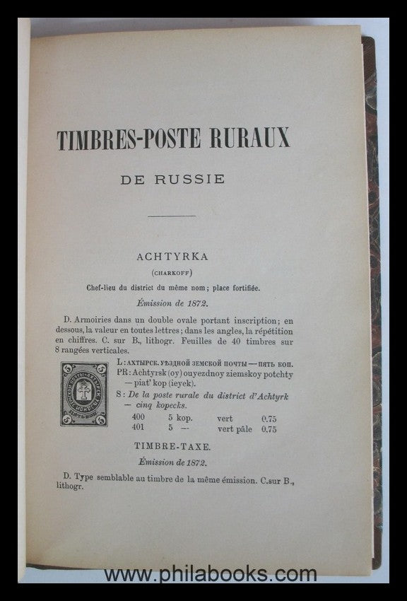 Koprowski, S., Timbre-Poste Ruraux de Russie, Bruxelles, J.-B. Moe...