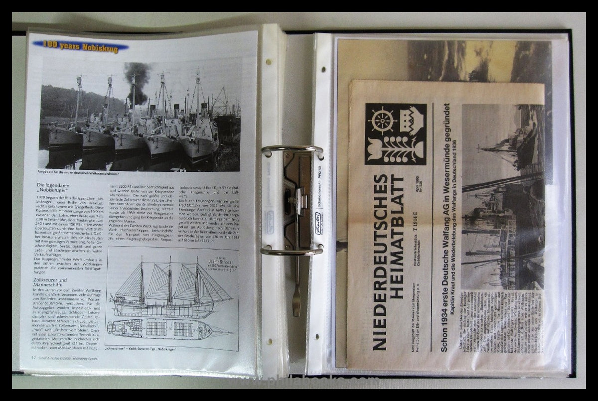 Deutsche Schiffs-und Seepost 1933-45, Leitz-Ordner mit Artikeln au ...