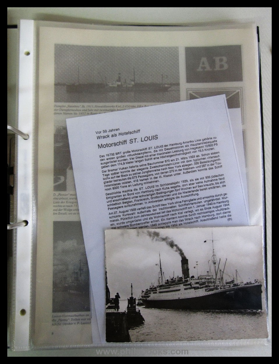 Deutsche Schiffs-und Seepost 1933-45, Leitz-Ordner mit Artikeln au ...