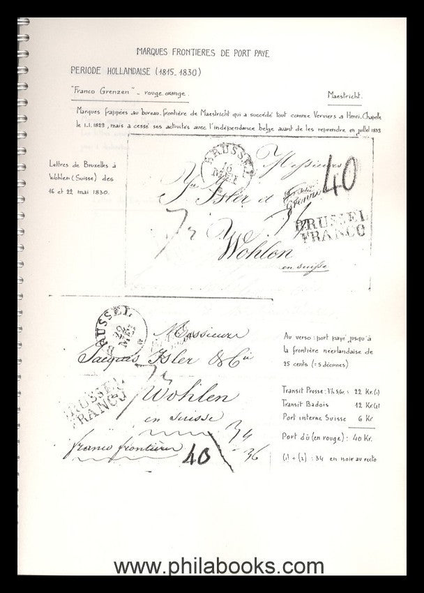 Marques Frontiéres de Port Payé, En Correspondances Internationale ...