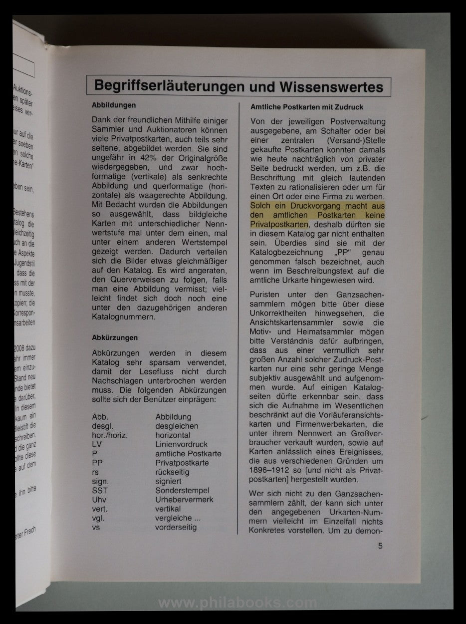 Frech, H., Privatpostkarten Katalog Band II, Bayern und Württember ...