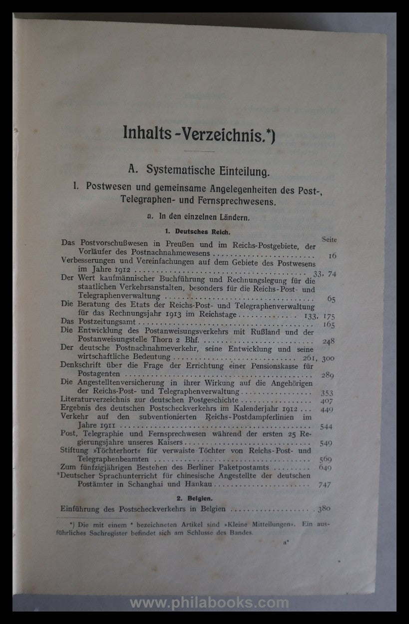 1913, Archiv für Postgeschichte und Telegraphie, Beihefte zum Amts ...