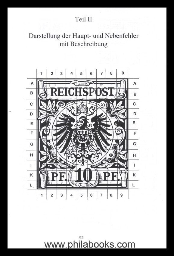 ArGe Krone/Adler, Die Plattenfehler der 10 Pfg.-Krone/Adler-Marke  ...