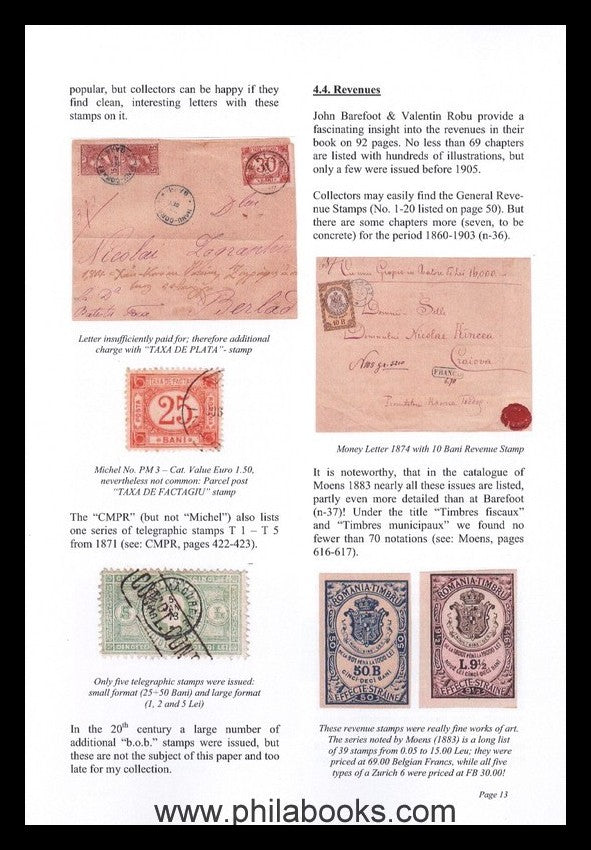 Glättli, H., Romania and its Foreign Post Offices 1811-1903, A pap ...