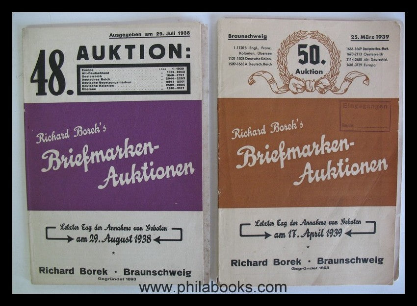 Borek, R., Braunschweig, hier die Kataloge zur Auktion Nr. 15, 40, ...