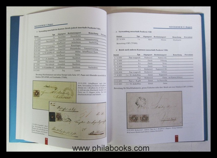 Schäfer, R., Schweiz Kantonalmarken 1.März 1843 bis 30. September  ...