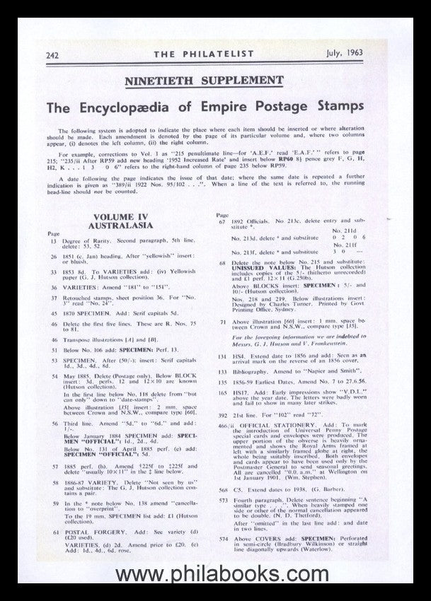 Lowe, Robson: The Encyclopaedia of British Empire Postage Stamps,  ...