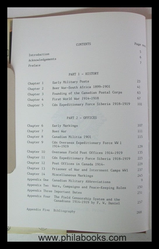 Bailey/Toop, The Canadian Military Posts, Volume I, Colonial Perio ...
