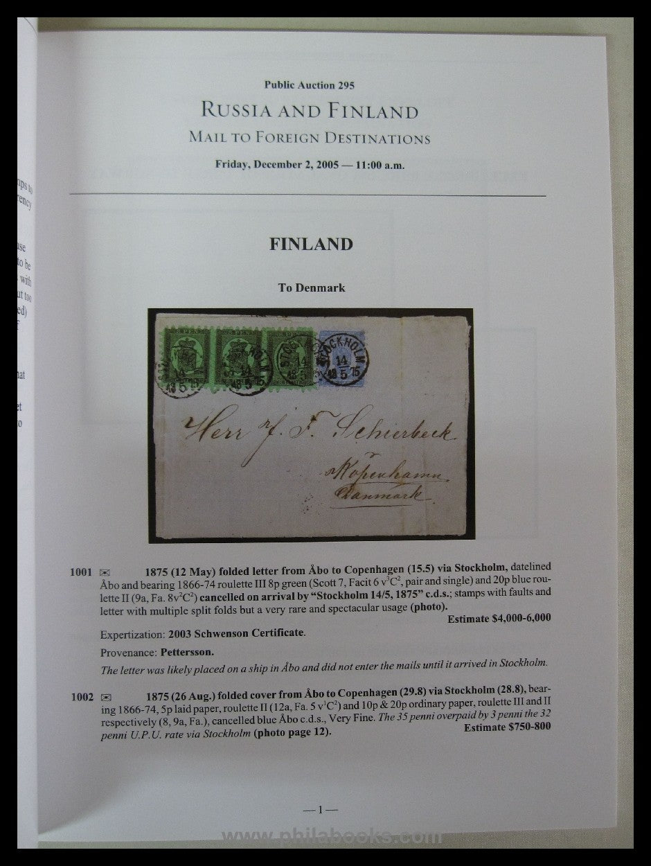 Bennett, Auktion 295, 2005-12, Russland