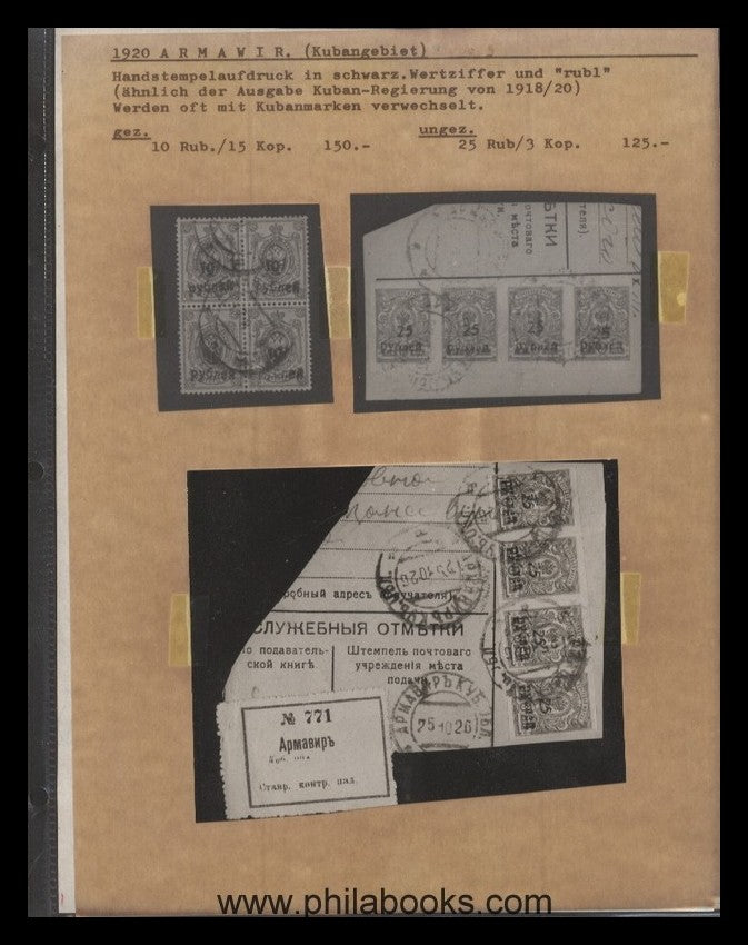 Russische Lokalausgaben 1884-1931, privater Katalog mi Preisen mit ...