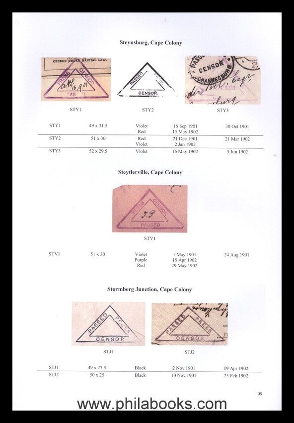 Prime, P., British Press Censor Cachets of the Anglo-Boer War 1899 ...
