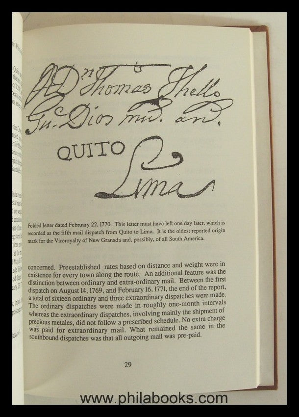 Maier, G., Postal History and Postmarks of the Audienca of Quito/H ...