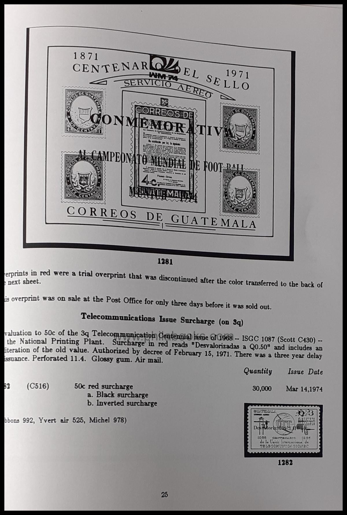 Jickling, D. L., Guatemala Philately 1971-1990 Issues & Special St ...