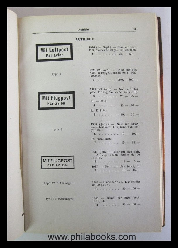 Muller, F., Catalogue des Etiquettes Aeropostales, 2e edition, 194 ...