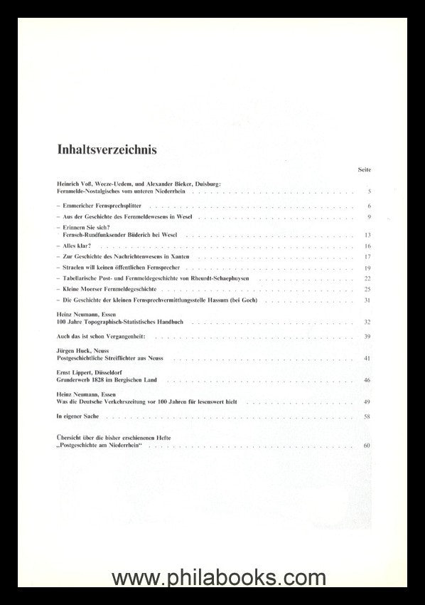 NIEDERRHEIN: Postgeschichtliche Blätter am Niederrhein Heft 1/79,  ...