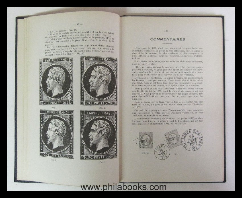 Robert, V., Les Timbres de France 1849-1872, Leurs Oblitérations,  ...