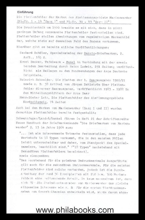 Lutz, Dr. H.-D., Marienwerder (Kwidzyn), Die Plattenfehler bei den ...