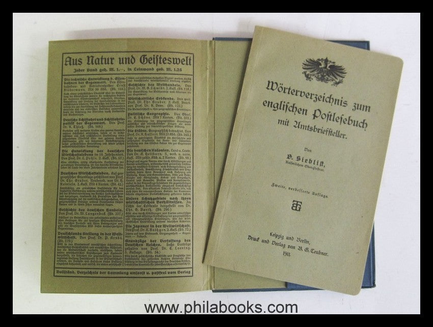 Sieblist, D., Englisches Postlesebuch mit Amtsbriefsteller, 148 S. ...