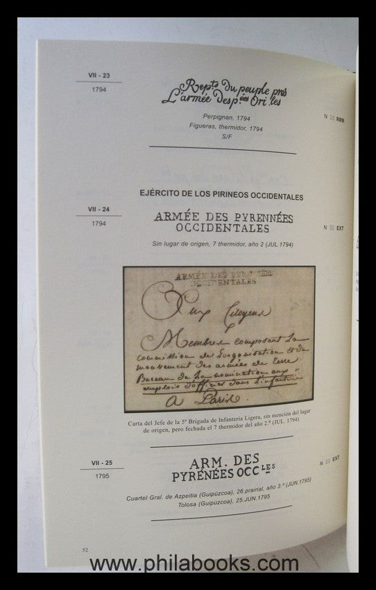 Tizon, M., Marcas Postales de los Ejércitos Franceses en Espana (1 ...