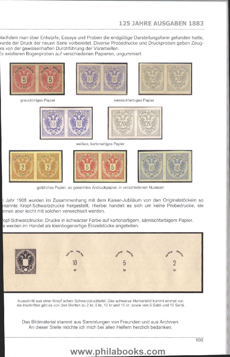 Vindobona 2008, Österreich 150 Jahre Ausgaben 1858, 125 Jahre 1883 ...