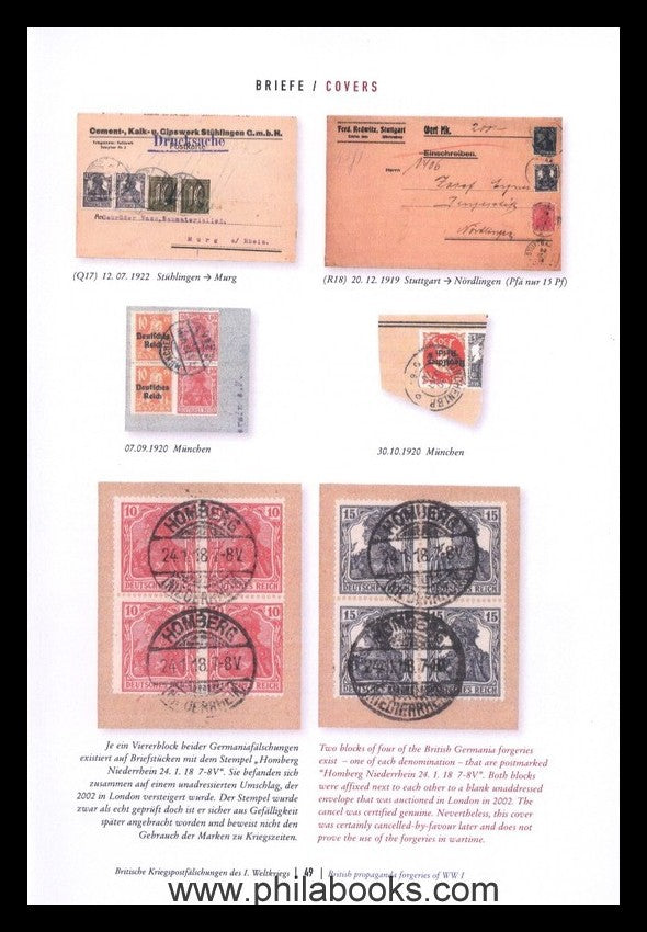 Baldus, W., British war mail forgeries of the First World War, F...