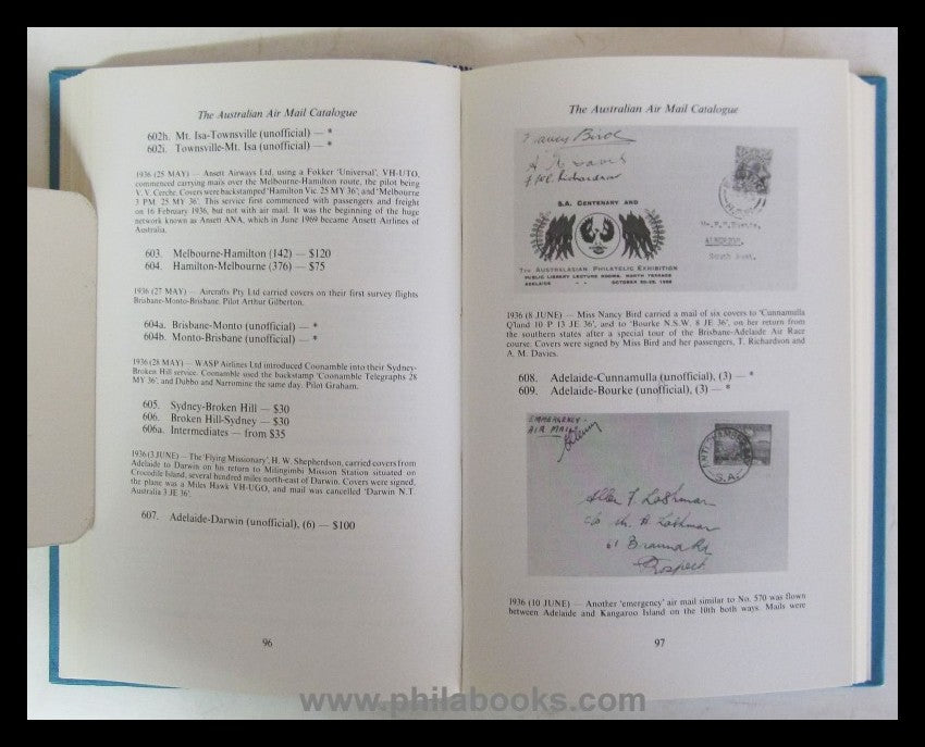 Eustis, N., The Australian Airmail Catalogue, 5th edition, 1990, K ...