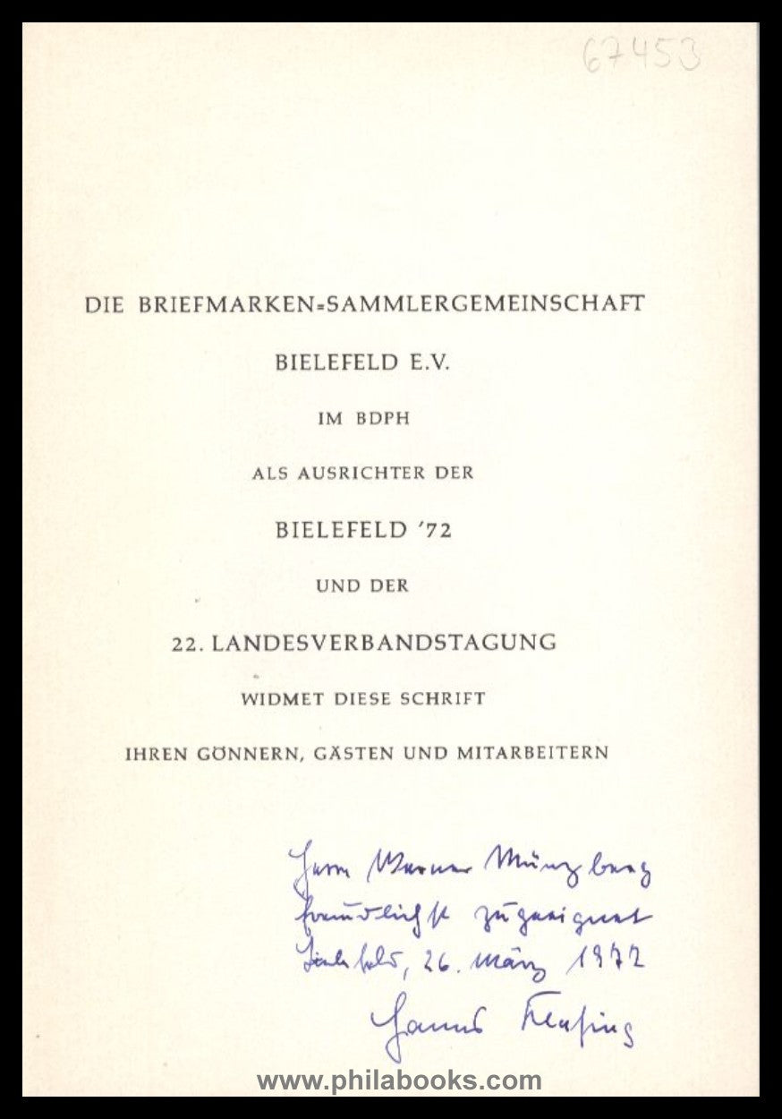 BIELEFELD: Postage stamp collectors' association Bielefeld eV (ed.), ...