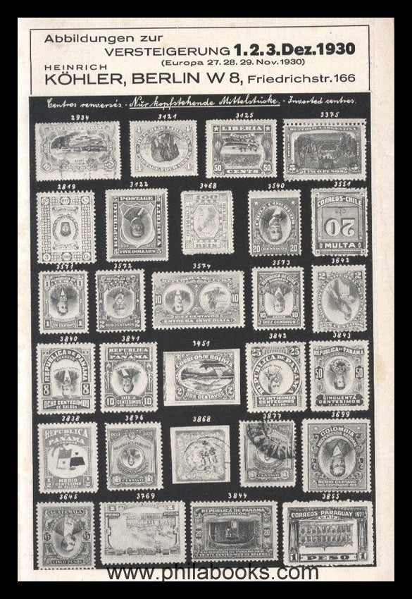 Heinrich Köhler, auction ex 068, 1930-12, overseas