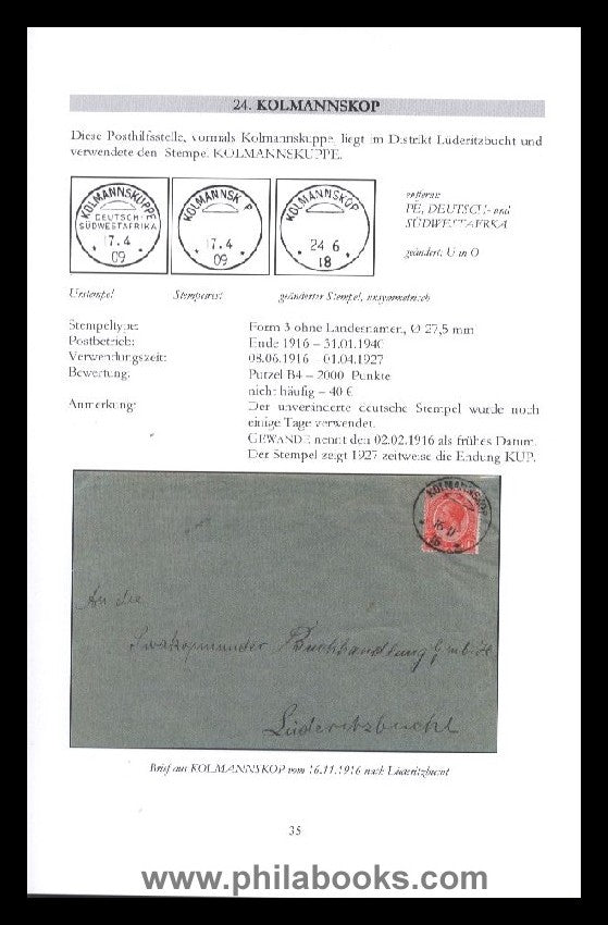 Albert/Koppe, Katalog der aptierten deutschen Stempel in Südwestaf ...