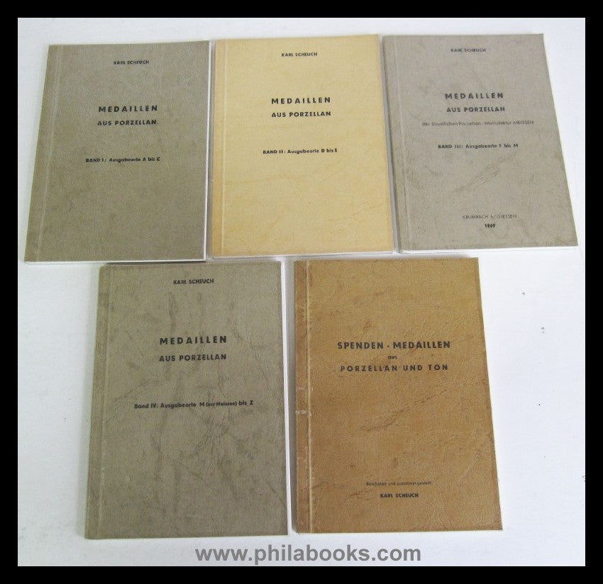Scheuch, K., Medallien aus Porzellan Band 1-4 A-Z komplett, dazu d ...