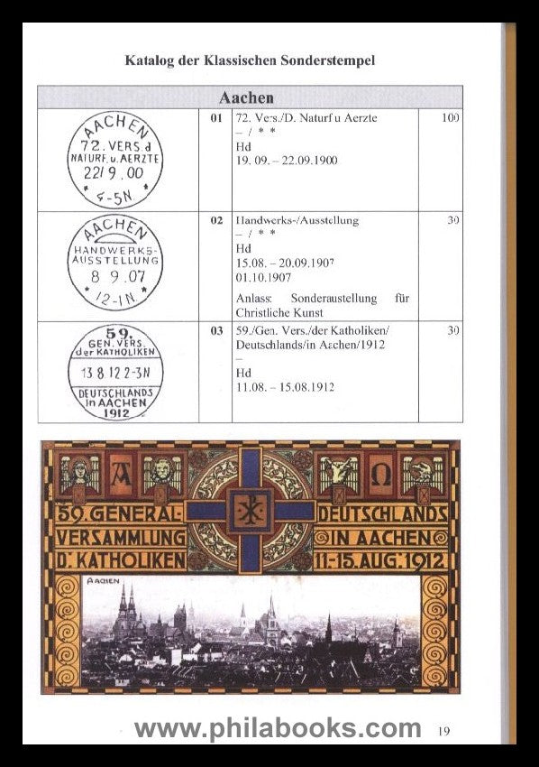 Bochmann, J., Katalog der  deutschen Gelegenheitsstempel, Die klas ...