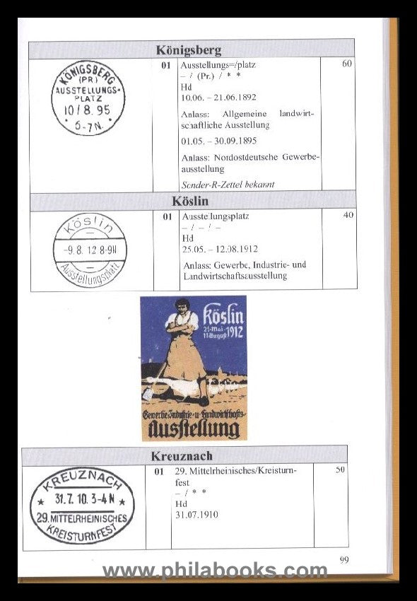 Bochmann, J., Katalog der  deutschen Gelegenheitsstempel, Die klas ...