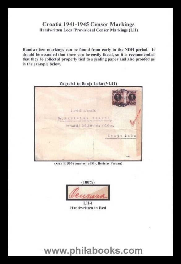 Hughes, P.J., Croatia 1941-1945, Nezavisna Drzava Hrvatska, Censor ...