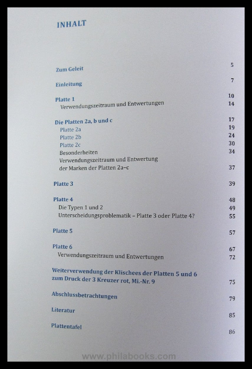 Frieauff/Kleinhenz, The plates of the 3 Kreuzer blue (Bayern No. 2), ...