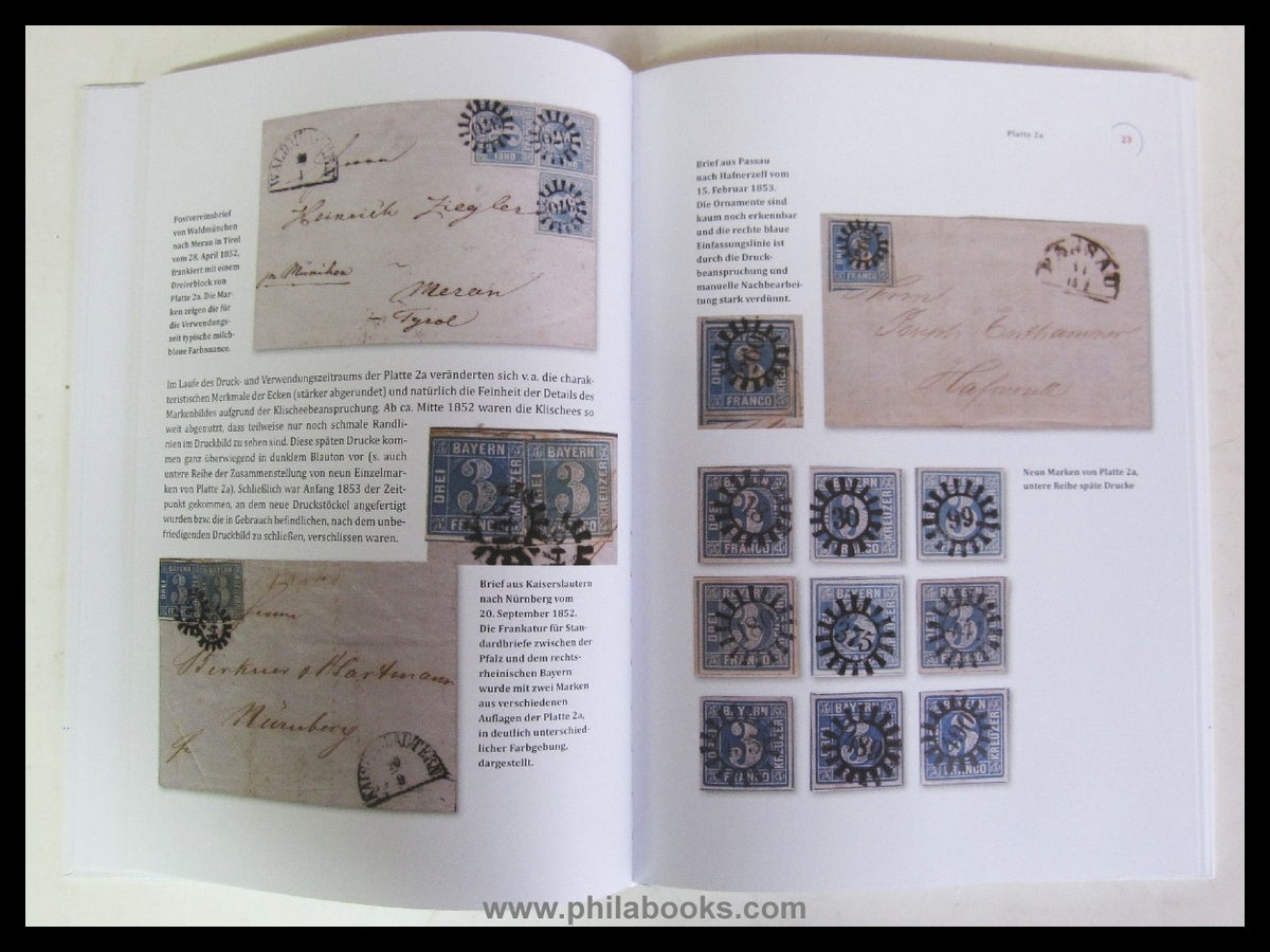 Frieauff/Kleinhenz, The plates of the 3 Kreuzer blue (Bayern No. 2), ...