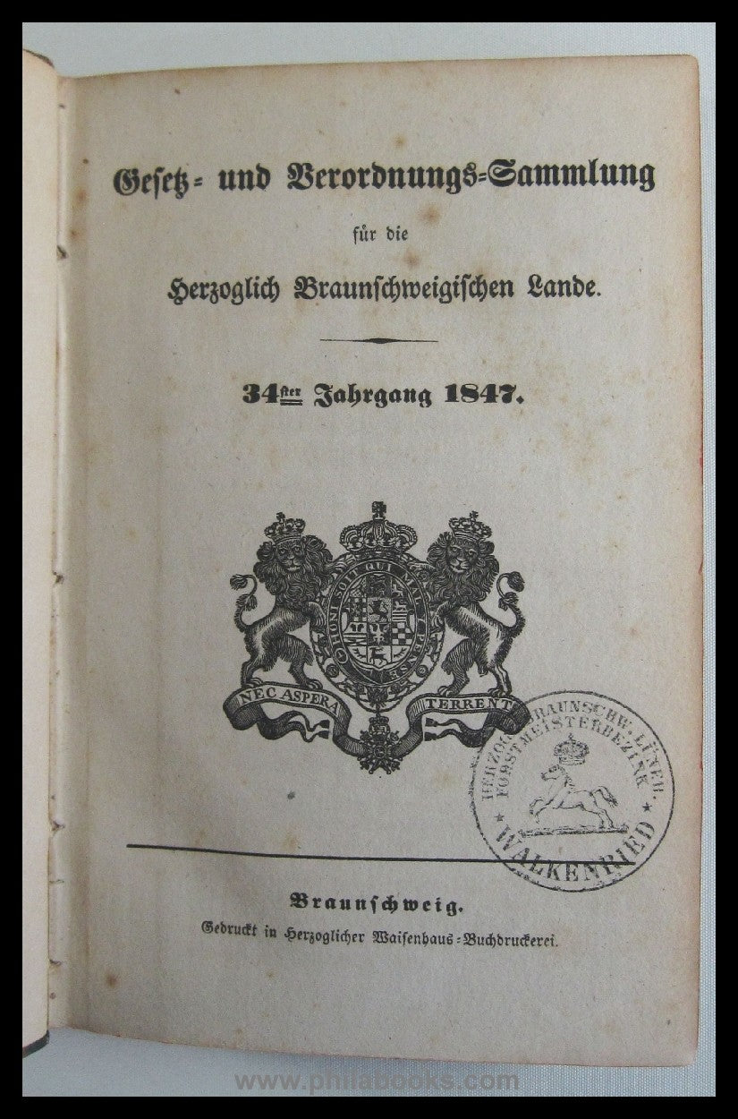 Gesetz- und Verordnungs-Sammlung für die herzoglich Braunschweigis ...