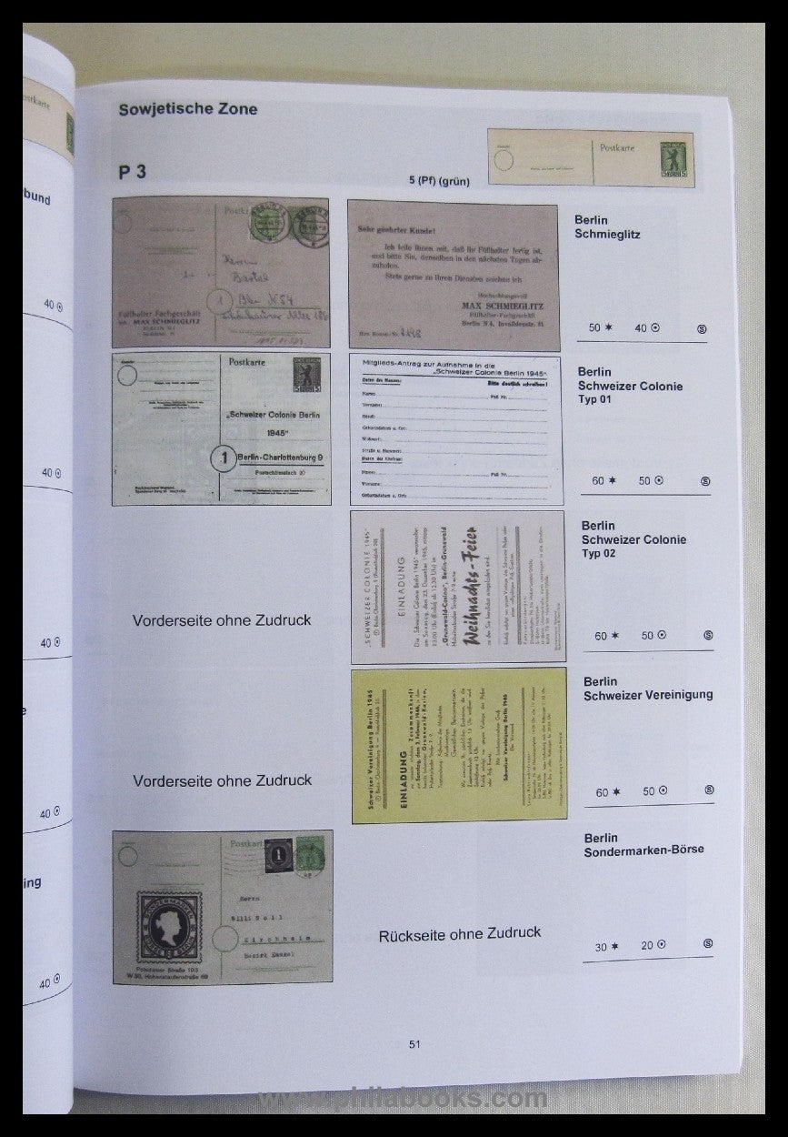 Hampe, H., Amtliche Ganzsachen mit privaten Zudrucken Alliierte Be ...