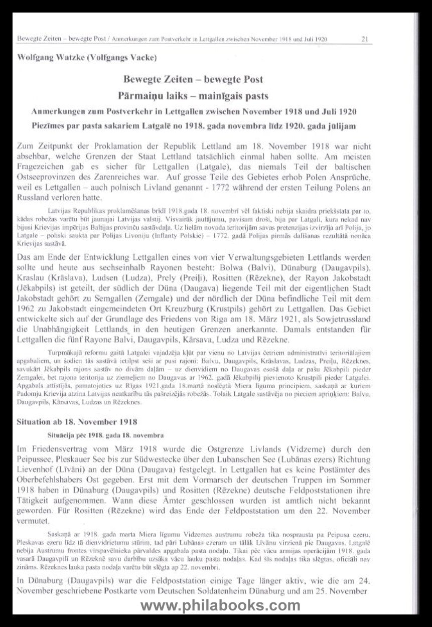 ForGe Lettland, 4. Symposium zur Postgeschichte Lettlands, 2010, 7 ...