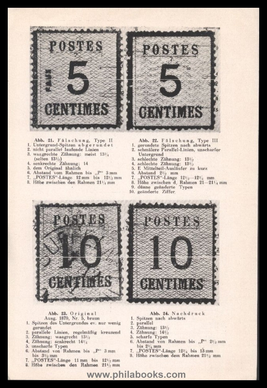 Billig´s Grosses Handbuch der Fälschungen, Lieferung No. 13, Elsass-Lothringen