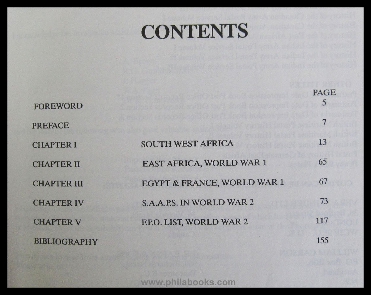 Proud, E.B., The History of the South African Army Postal Service, ...