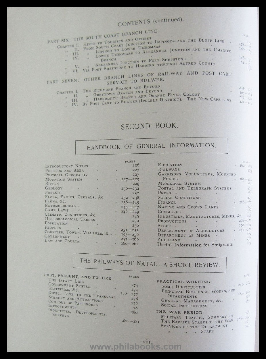 Harrison, C.W.F., Natal, Illustrated Official Railway Guide and Ge ...