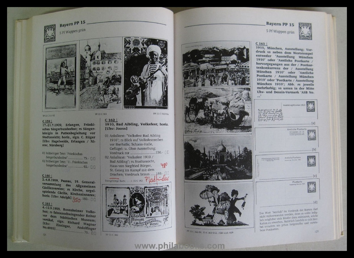 Frech, H., Privatpostkarten-Katalog Band II, Bayern, Besetzte Gebi ...