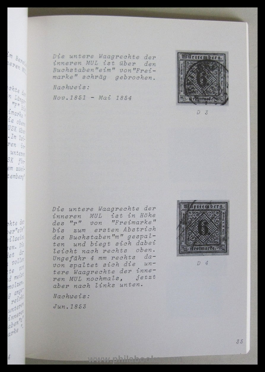Molfenter/Luther, Württemberg-Philatelie, Handbuch der Plattenfehl ...