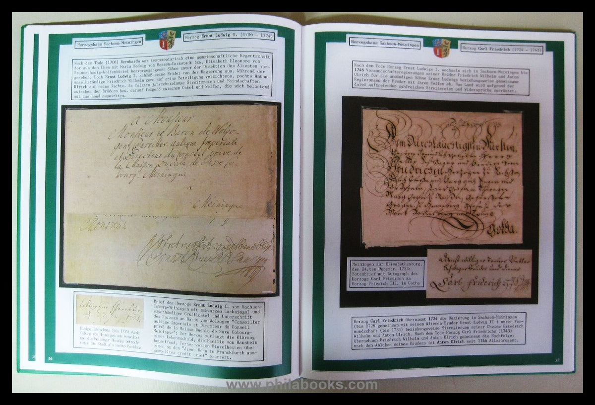 Heinrich Köhler (ed.), Saxony-Meinigen, Thuringia as philatelic ...