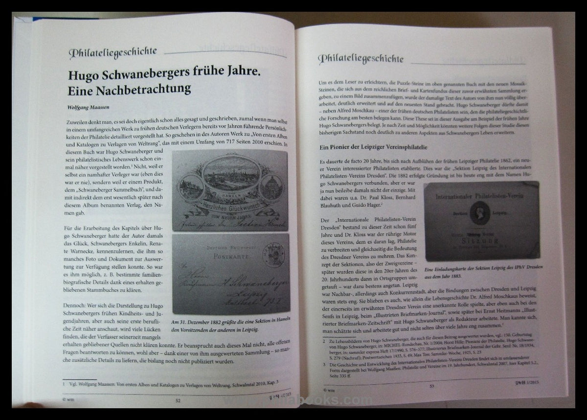 Maassen, W. (Hrsg.), Phila Historica, Zeitschrift für Philateliege ...