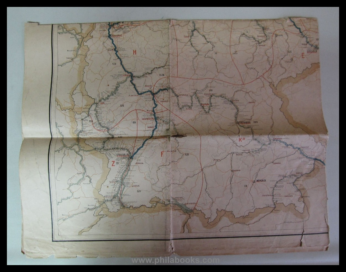 Linienkarte der schiffbaren Wasserstrassen Deutschlands, neu verar ...