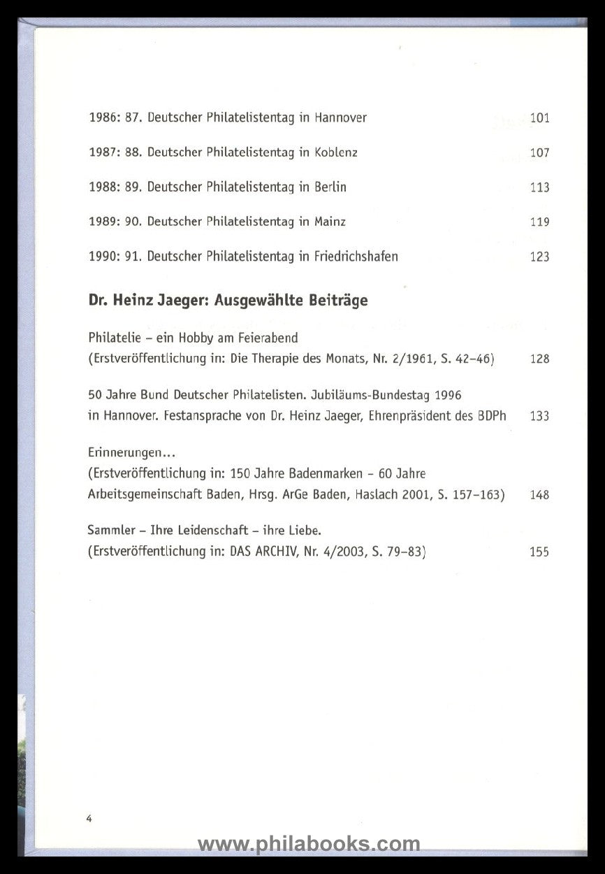 Maassen, W., Chronik der deutschen Philatelie, Dr. Heinz Jaeger, E ...