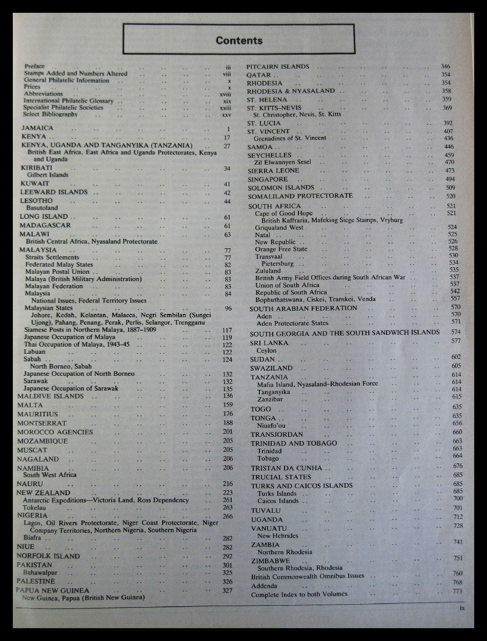 1997, Stanley Gibbons Commonwealth-Katalog 1997, 99th Ed., 2 Bände ...